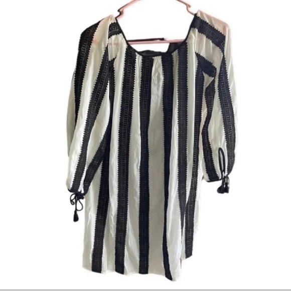 J.CREW Tie Neck Bow & Tie Traditional Romanian Style Dress Size Medium - Picture 13 of 14